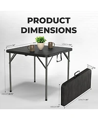 Aofar 3 Feet Foldable Square Table Steel Portable Handle Heavy Duty