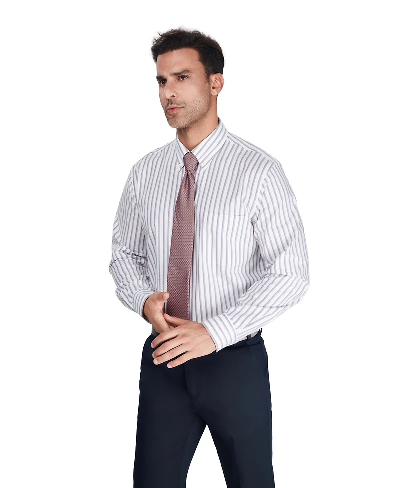 Club Room Men's Regular-Fit Harry Stripe Dress Shirt