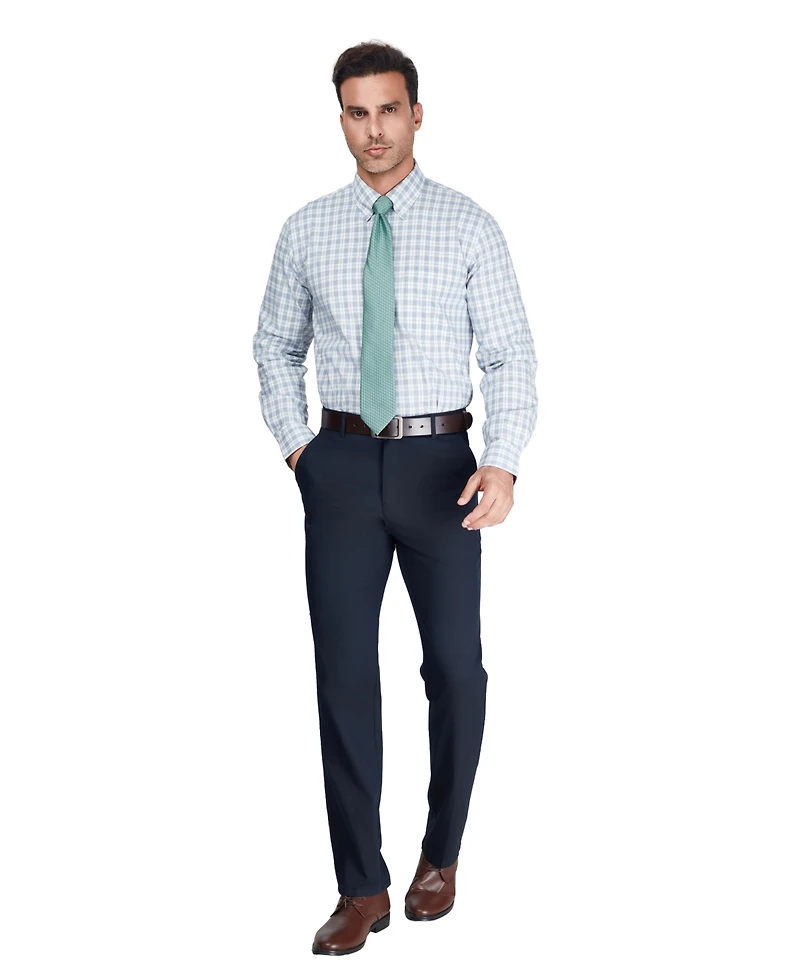 Club Room Men's Regular-Fit Plaid Pattern Dress Shirt