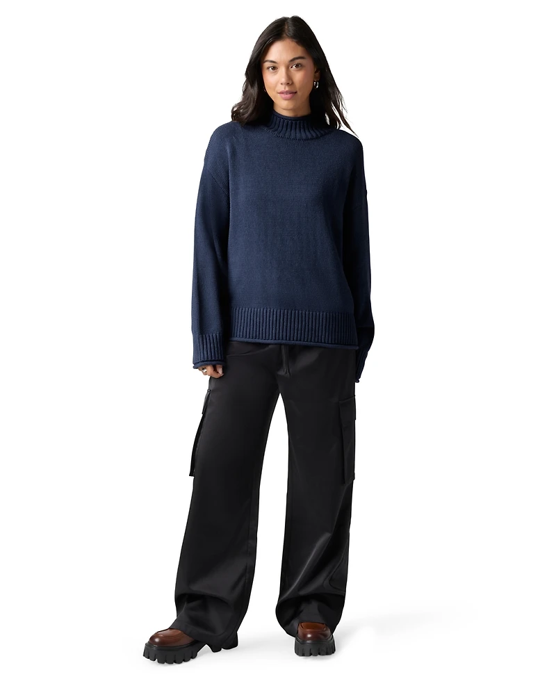 Florence By Mills Juniors' Mock Neck Long-Sleeve Sweater