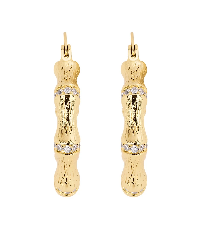 Macy's Gold-Plated Cubic Zirconia Hoop Earrings
