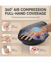 Lifepro DualThera Hand Massager with Red Light Therapy, Heat & Compression – Cordless Massage Machine Finger Stretching Mode