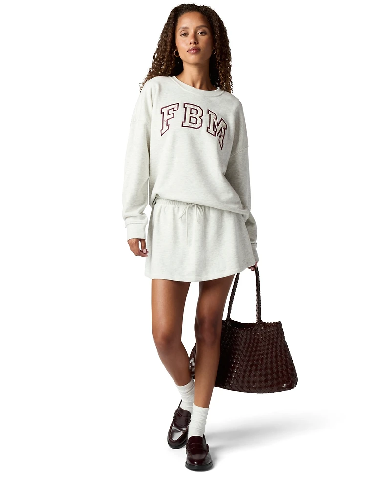 Florence By Mills Juniors' Crewneck Long-Sleeve Sweatshirt