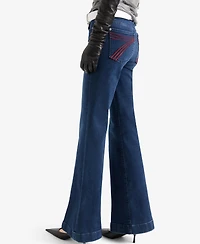 7 For All Mankind Women's Dojo Mid-Rise Flare Jeans