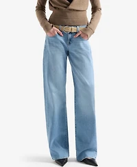 7 For All Mankind Women's Low-Rise Relaxed Straight-Leg Jeans