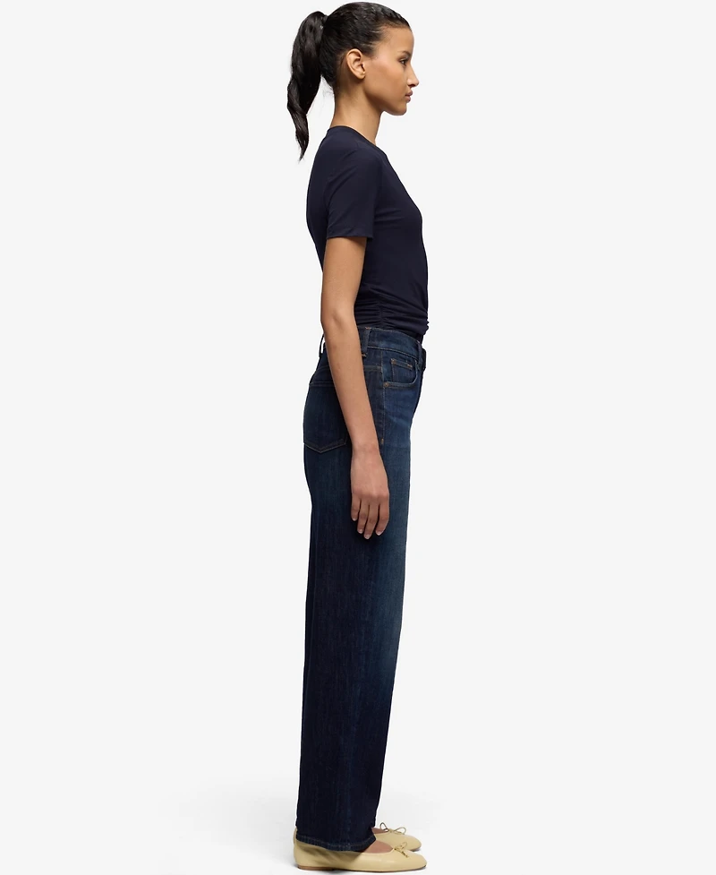 7 For All Mankind Women's Stovepipe Straight Mid-Rise Jeans