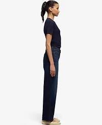 7 For All Mankind Women's Stovepipe Straight Mid-Rise Jeans