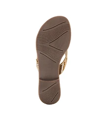 Azura Women's Sweetums Flat Sandal with Suede Upper