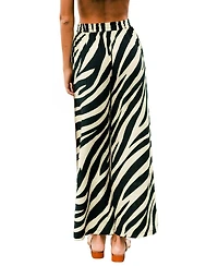 Cupshe Women's High-Rise Wide-Leg Zebra-Print Pants