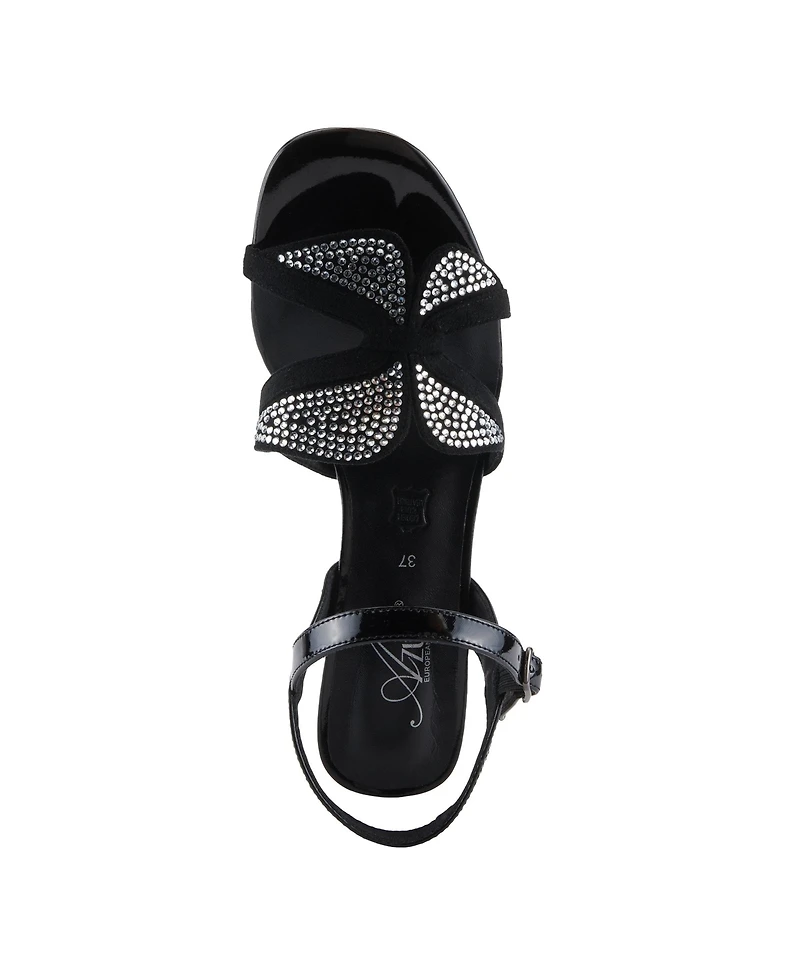 Azura Decorous Women's Ankle Strap with Suede Upper