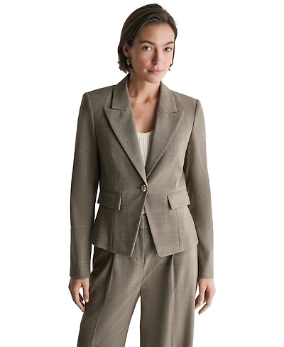 Bcbg Women's Peak-Lapel One-Button Blazer Jacket