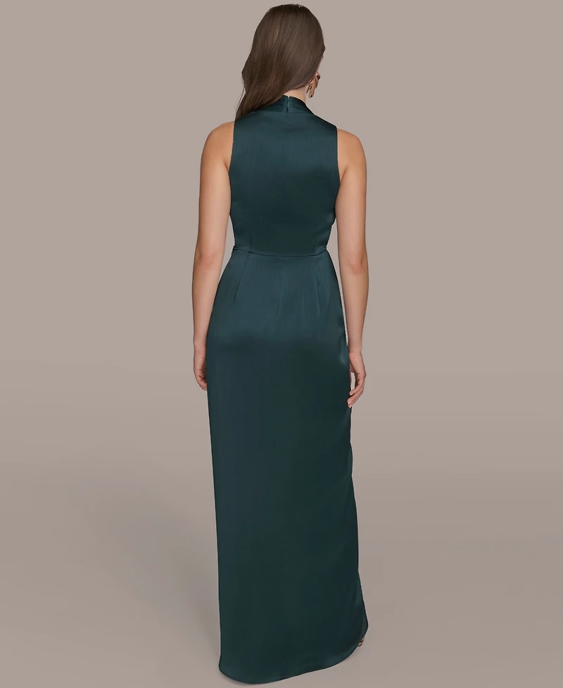 Donna Karan New York Petite Surplice Neck Wrap Maxi Dress