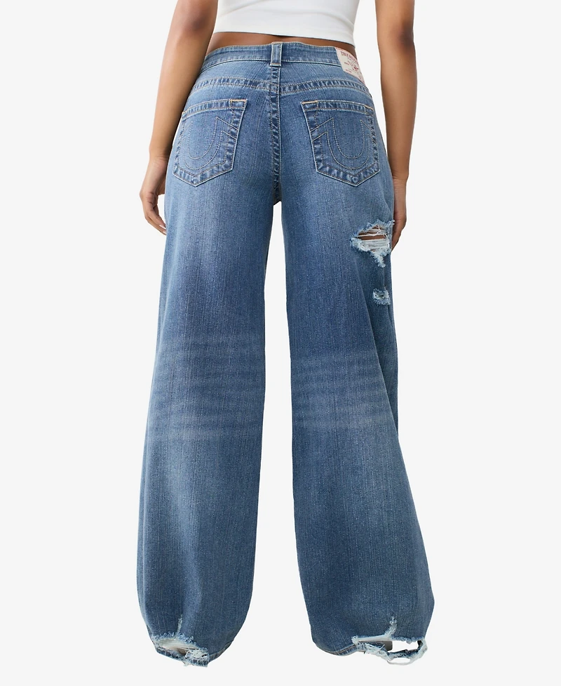 True Religion Women's Jessie Super Baggy Jeans