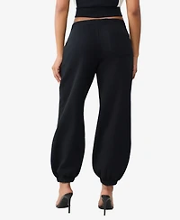 True Religion Women's Contrast Paneled Baggy Joggers