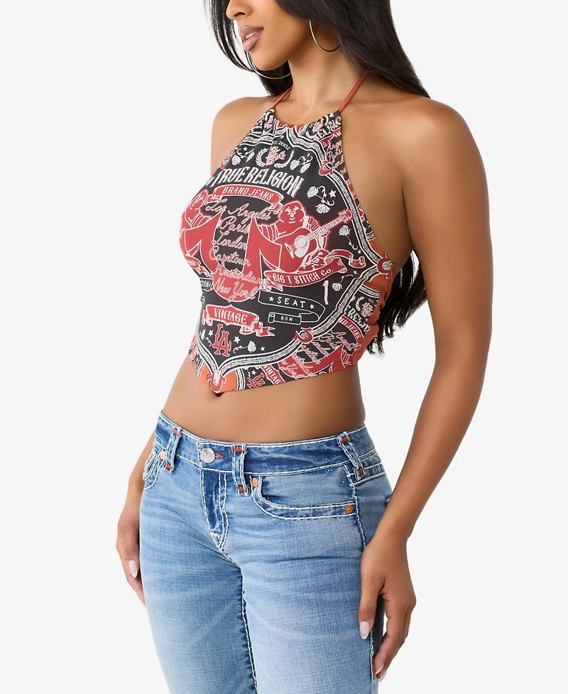True Religion Women's Buddha Scarf Top