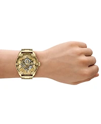 Diesel Men's Spiked Automatic Three-Hand Gold Stainless Steel 49mm