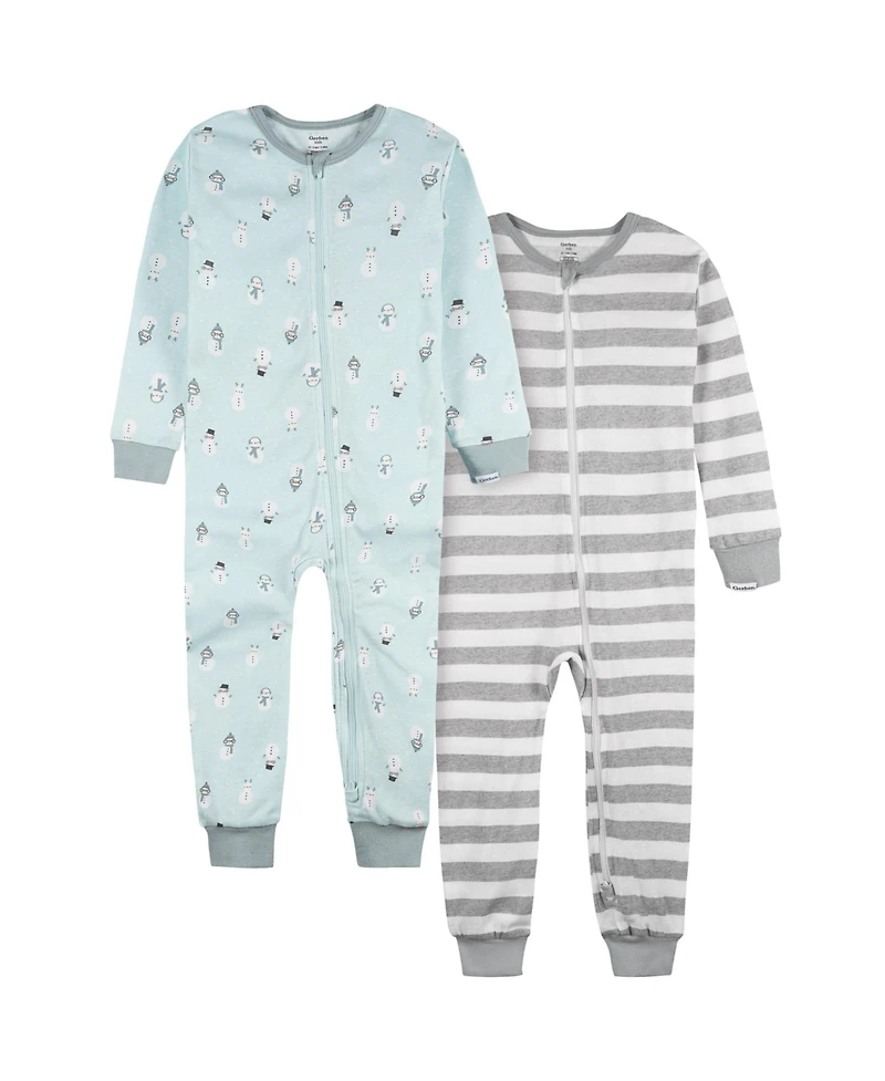 Gerber Baby Boys 12M -18M 2-Pack Snug Fitting Footless Pajamas