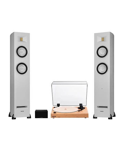 Fluance RT85N and Ri91 Nagaoka Mp-110 Cartridge 150W Turntable Powered Speaker System