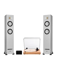Fluance RT85N and Ri91 Nagaoka Mp-110 Cartridge 150W Turntable Powered Speaker System
