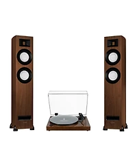 Fluance RT81+ and Ri91 150W Vinyl Turntable Record Player with Powered Floorstanding Speakers