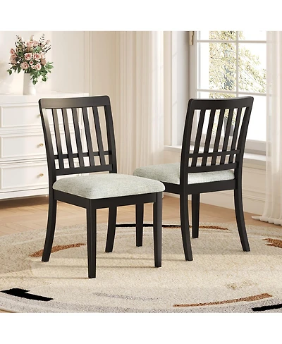 Streamdale Furniture Fabric Seat Modern Scandinavian Dining Chairs