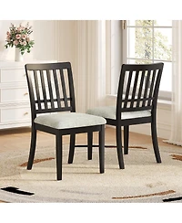 Streamdale Furniture Fabric Seat Modern Scandinavian Dining Chairs