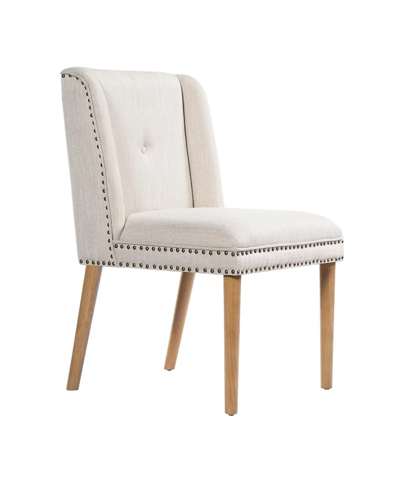 Streamdale Furniture Light Luxury Rivet Upholstered Dining Chairs Set of 2