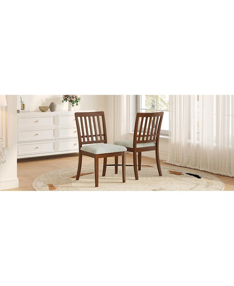 Streamdale Furniture Modern Scandinavian Dining Chairs, Fabric Seat