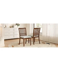 Streamdale Furniture Modern Scandinavian Dining Chairs, Fabric Seat