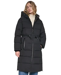 Dkny Women's Walker Length Anorak Lined Hood Coat