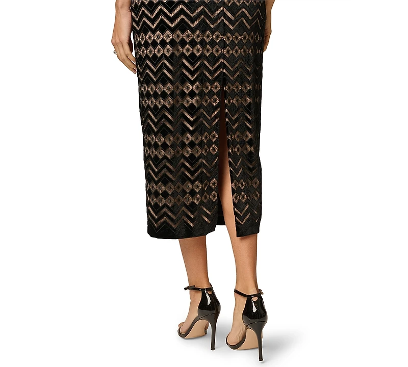 Adrianna Women's Geometric Velvet Dress