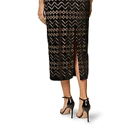 Adrianna Women's Geometric Velvet Dress