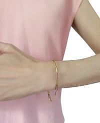 Italian Gold Paperclip Chain 7.5" Bracelet in 10k Yellow Gold