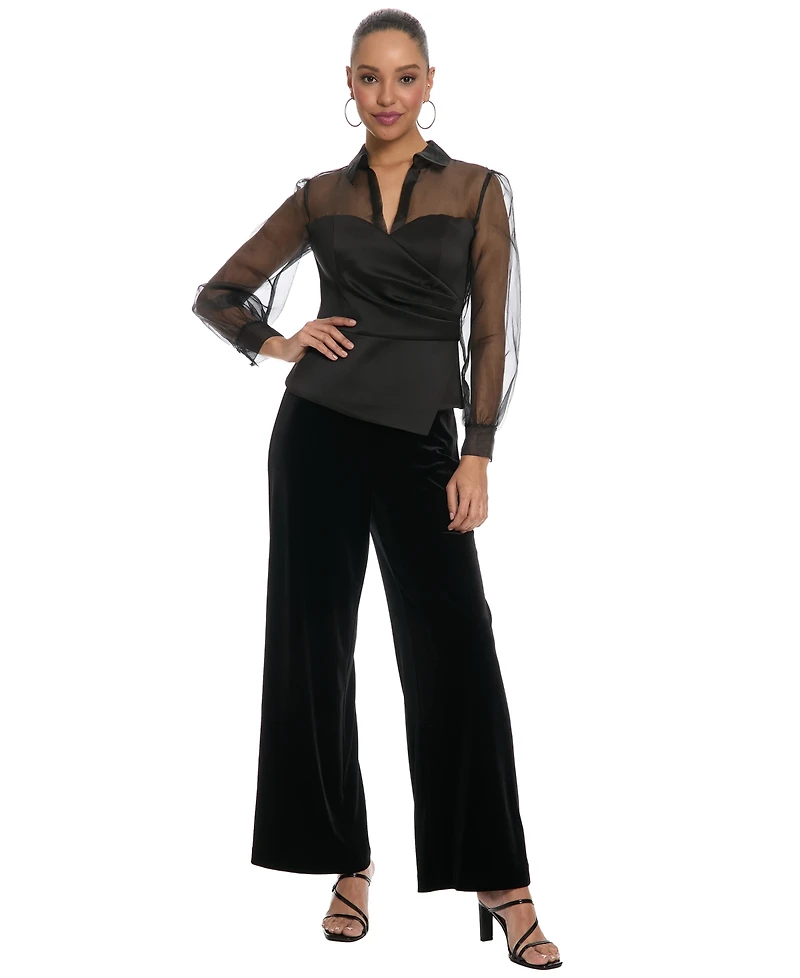 Muse Women's Mikado Sheer Yoke Top
