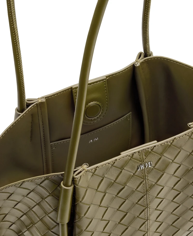 Jw Pei Nala Wide Large Weave Texture Tote Handbag
