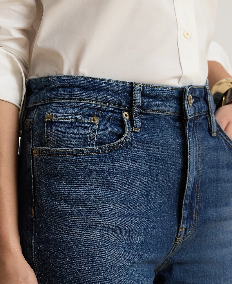 Lauren Ralph Petite High-Rise Straight Jeans