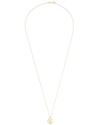 Macy's 2-Piece Lab-Grown White Sapphire (1/6 ct. t.w.) Pendant Necklace & Matching Clover Earrings Set in 14k Gold Over Sterling Silver