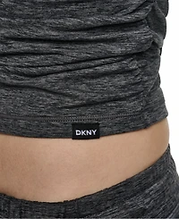 Dkny Sport Women's Crewneck Long-Sleeve Ruched Top