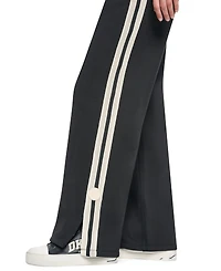 Dkny Sport Women's Textured Tape High-Rise Straight Track Pants