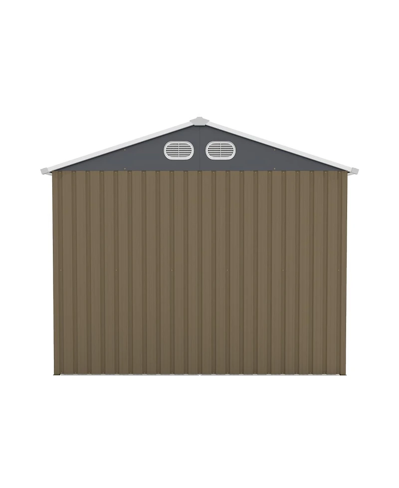 Streamdale Furniture 8x12 Feet Outdoor Metal Storage Shed With Lockable Door