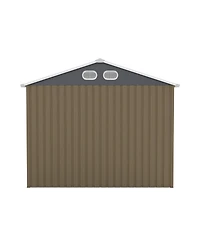 Streamdale Furniture 8x12 Feet Outdoor Metal Storage Shed With Lockable Door