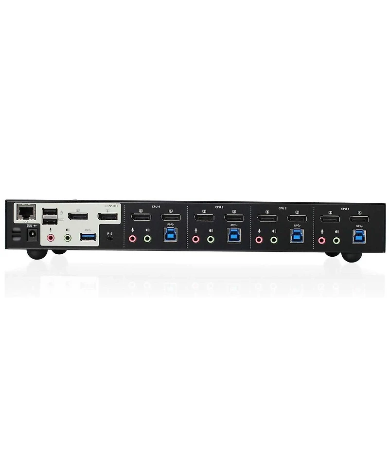 Iogear 4-Port 4K Dual View DisplayPort Kvmp Switch for Pc/Mac