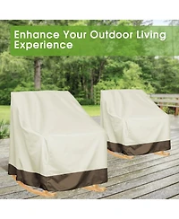 Cowin Rocker Chair Cover 420D Waterproof Patio Outdoor 2 Piece Set