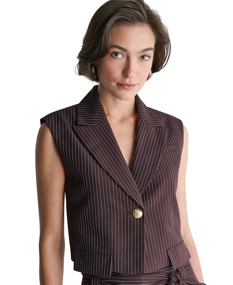 Bcbg Women's Cropped Peak-Lapel One-Button Jacket