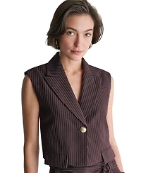 Bcbg Women's Cropped Peak-Lapel One-Button Jacket
