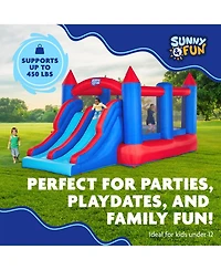 Sunny & Fun Bounce House Bouncy House for Kids Outdoor W/Toddler Slide