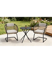Streamdale Furniture Wicker Dining Chair - Set of 2