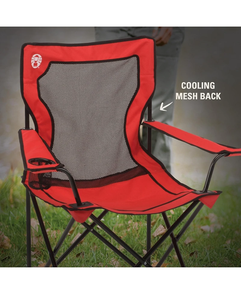 Coleman Broadband Mesh Quad Camping Chair with Carry Bag