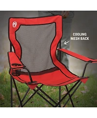 Coleman Broadband Mesh Quad Camping Chair with Carry Bag