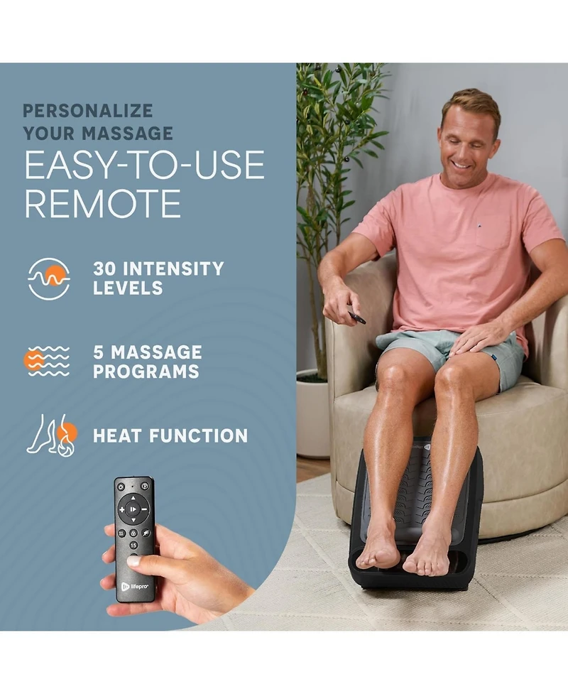 LifePro Foot Massager with Heat for Neuropathy Relief - Soothing Calf & Therapy